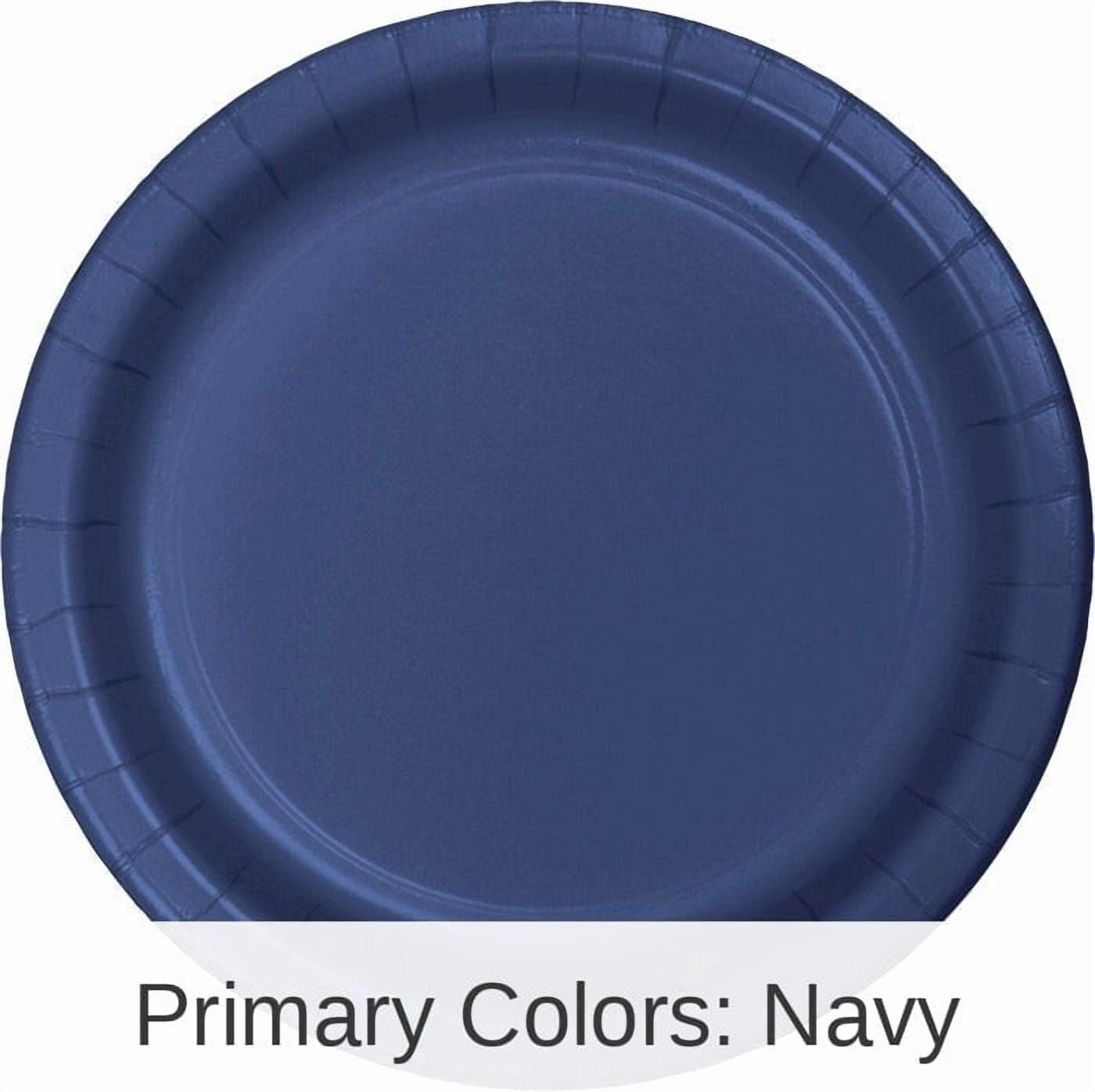 240/Case Bulk Navy Sturdy Style Paper Banquet Plates 10.25 inch