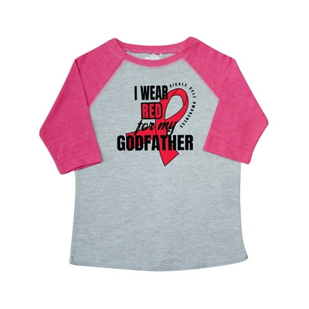 

Inktastic Sickle Cell Awareness I Wear Red For My Godfather Gift Toddler Boy or Toddler Girl T-Shirt