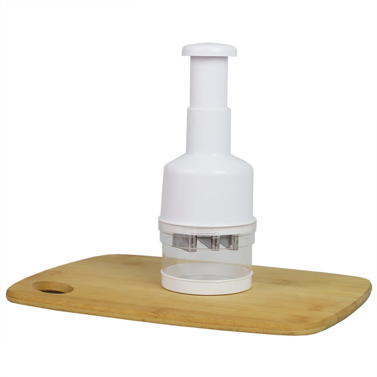 Hand Chopper with Removable Base Cup, White, FOOD PREP