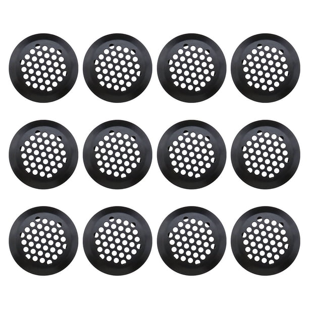 12pcs Round Cabinet Air Duct Vent 35mm Steel Louver Mesh Hole Plug Stainless Steel Cover For Wardrobe Grille Ventilation Systems