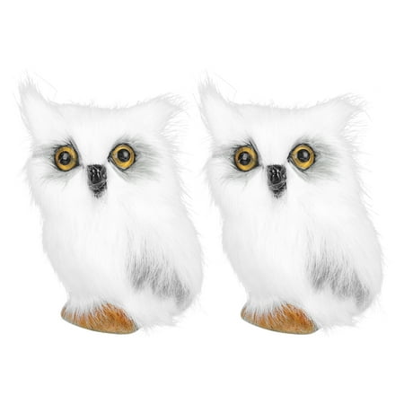 

2pcs Christmas Owl Shape Adornment Desktop Owl Statue Ornament Creative Layout
