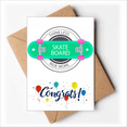 thumbnail image 1 of Winter Sport Skateboard Cartoon Pattern Wedding Cards Congratulations Greeting Envelopes, 1 of 3