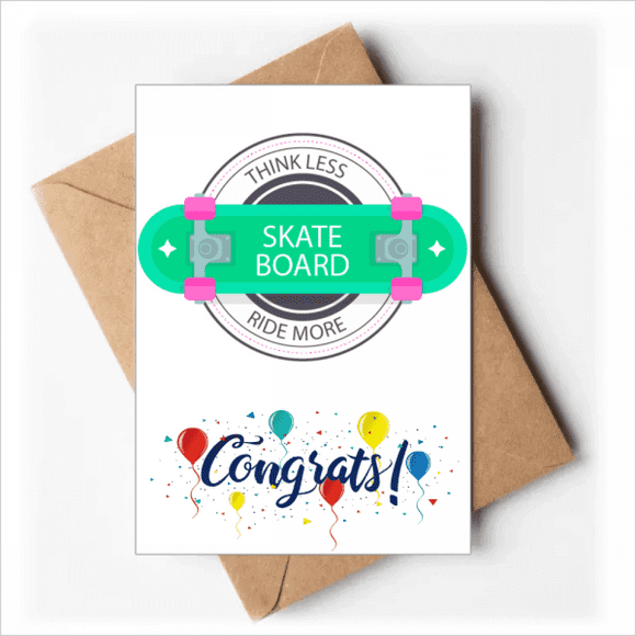 Winter Sport Skateboard Cartoon Pattern Wedding Cards Congratulations Greeting Envelopes