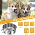 thumbnail image 2 of ACDANC 2 Pcs Dog Crate Water Bowl No Spill Cage Food Bowl Stainless Steel Feeding Dish Hanging Crate Dog Bowl Mountable Dog Kennel Water Bowl for Kennel Cage Crates, 2 of 7