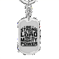 thumbnail image 5 of Strong In The Lord Stainless Steel or 18k Gold Premium Swivel Dog Tag Keychain, 5 of 9