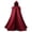 Red, variant on Hvyesh Renaissance Hooded Cloak for Women Men, Adult Medieval Cape with Hood,Viking Cloak