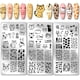 thumbnail image 1 of 3 placas de estampado de uñas con diseño de gato adorable, plantillas para decoración de uñas con diseño de huella de gato y espina de pescado, placas de acero inoxidable con imágenes para uñas., 1 of 7