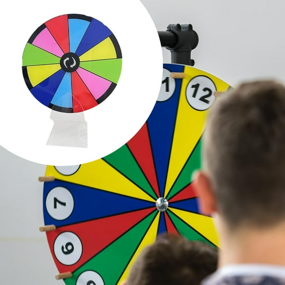 Sharprepublic Tabletop Roulette Wheel 20cm Acrylic Rotating Wheel for Trades Show Pub Party