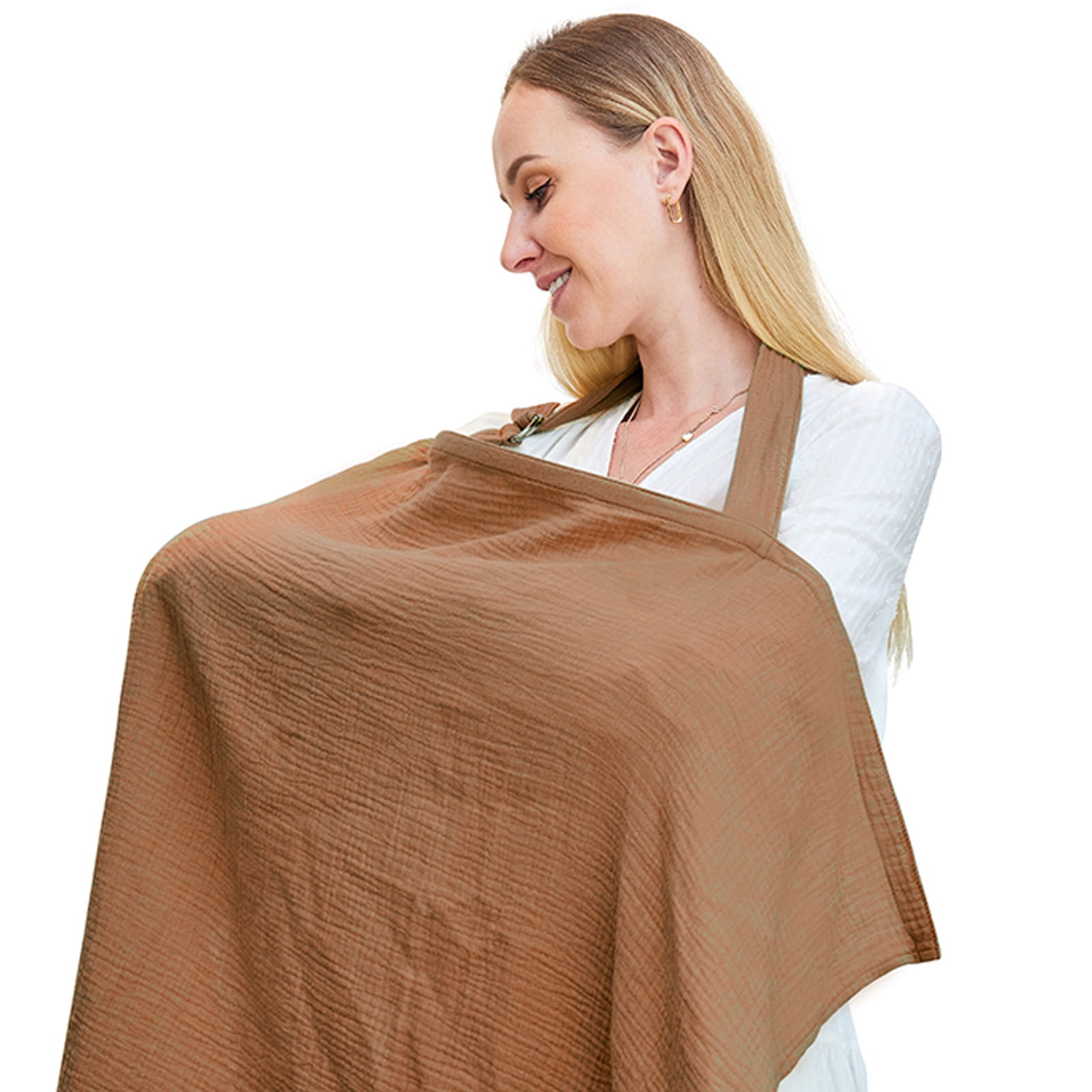 Nursing Cover for Baby Breastfeeding,Breathable Cover with Rigid Hoop for Mother Nursing Apron