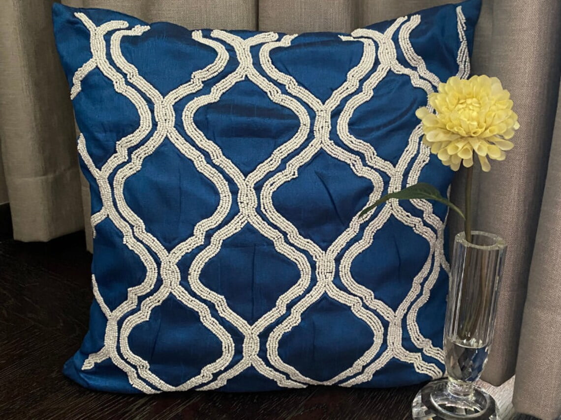 Royal Blue Blue Decorative Pillows For Couch Royal Blue And Gold