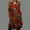 Red, variant on Azrian Women Fall Soft O-Neck Long Sleeve formal Flower Irregular Tie-Dye Color Block Printing Fall Maxi Casual Ladies Dress