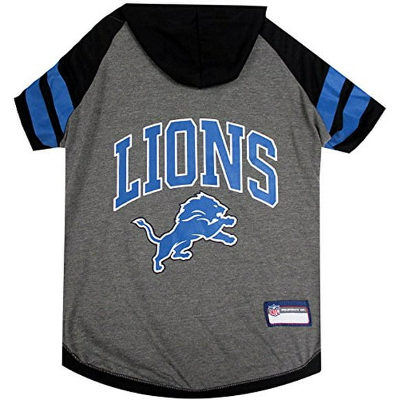 Pets First NFL Detroit Lions Hoodie for Dogs & Cats. | NFL Football Licensed Dog Hoody Tee Shirt, Medium| Sports Hoody T-Shirt for Pets | Licensed Sporty Dog Shirt