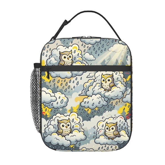 Owl Lunch Bag,Insulated Lunch Box Portable Reusable Tote Bags Lunchbox Cooler Bento Box Meal Prep Box Women Men For Travel Picnic Office Work