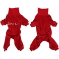 thumbnail image 3 of Ropa para perros Otoño Invierno estaciones moda rojo cuello alto mantener caliente abrigo para perros ropa, 3 of 8