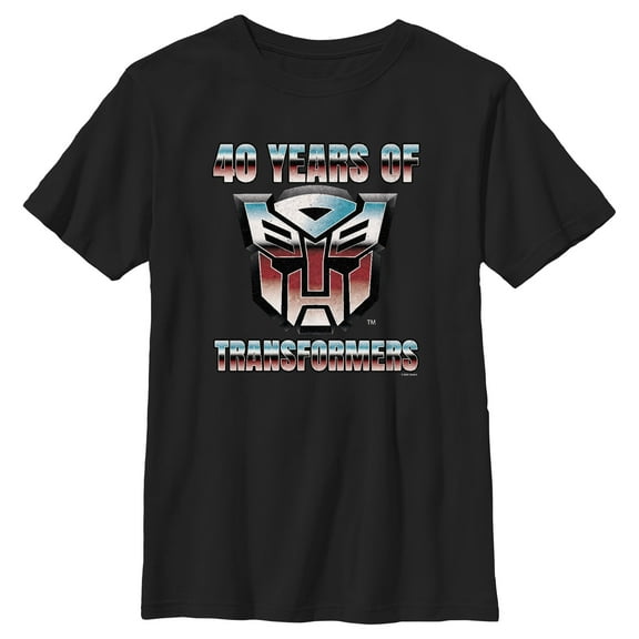 Boy's Transformers 40 Years of Autobots Logo Graphic T-Shirt