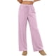 thumbnail image 5 of Amzcrzy Pantalones Mujer A Rayas Informales Cintura Alta Cordón Elástico Tipo Bóxer Cómodos Holgados Anchos Con Bolsillos Tallas S-2XL Rosa, 5 of 8
