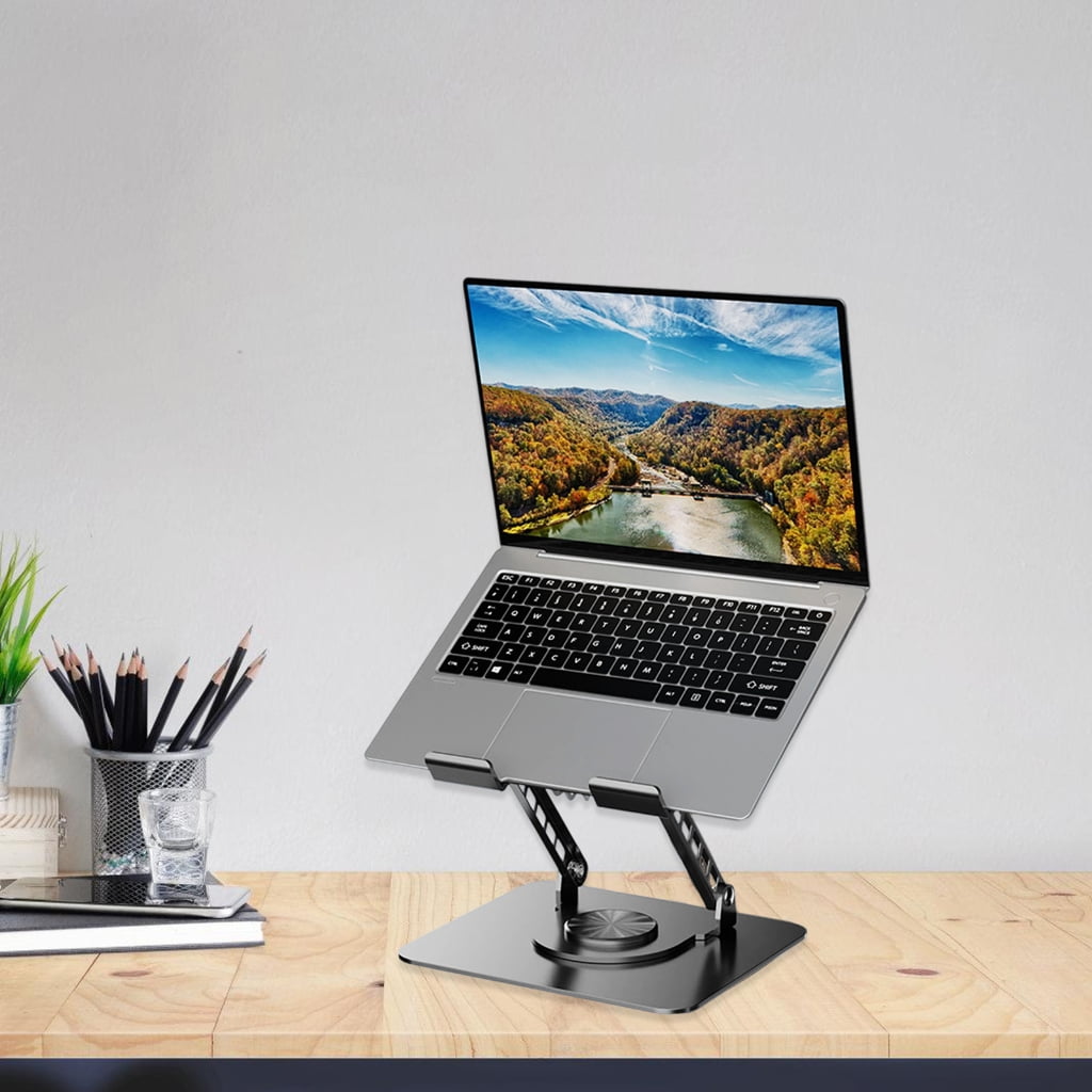 Jesscasday 360 Rotating Aluminum Laptop Stand Adjustment Height Ergonomic Slip Proof Base