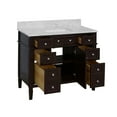 thumbnail image 4 of Hailey 42" Bathroom Vanity with Chocolate Cabinet and Carrara Marble Top, 4 of 6
