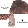 thumbnail image 4 of 1 Rouleau Beau Ruban Diamant en Strass à 8 Rangées Ruban Scintillant Étincelant, 4 of 7