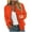 Orange, variant on shqvo Women's Casual Bomber Jacket Long Sleeve Zip Up Outerwear Loose Fit Stylish Plain Coat For Spring Autumn Daily Wear