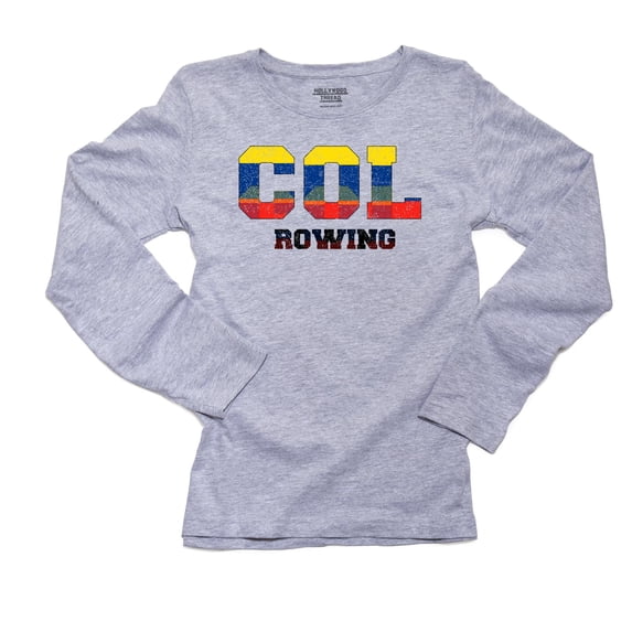 Colombia Rowing - Olympic Games - Rio - Flag Women's Long Sleeve Grey T-Shirt