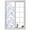 Blue, variant on Blue White Flowers Window Privacy Film, Spring Summer Floral Botanical Static Cling UV Sun Blocking Heat Control Window Tint Day and Night, Non-Adhesive One Way Windows Privacy Cover 29.5''x78.7''