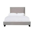 thumbnail image 3 of Topline Home Furnishings Upholstered Platform Bed, Beige, 3 of 5