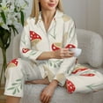 thumbnail image 6 of Sikiie Cartoon Flat Mushrooms Women's Long-Sleeve Shirt and Full-Length Bottom Pajama Set (s-xxl)-Large, 6 of 7