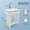 thumbnail image 5 of Ktaxon White Polypropylene 4.72 x 7.87 Inches Drainboard Sink, 5 of 9