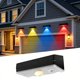 thumbnail image 5 of Focos multicolores para luces solares de pared en exteriores con cambio de color, LED impermeables para vallas de jardín, patio, camino y escalones Focos multicolores, 5 of 6
