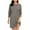 Gray, variant on Diufon Women's Long Sleeve Casual Dresses Spring Summer Loose Crewneck Dress Solid Color Home Dress with Pockets