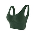 thumbnail image 5 of Cathalem Racerback Bras for Women Full-Coverage Pullover Stretch-Knit Bra Smoothing T-Shirt Bra,Army Green One Size, 5 of 5