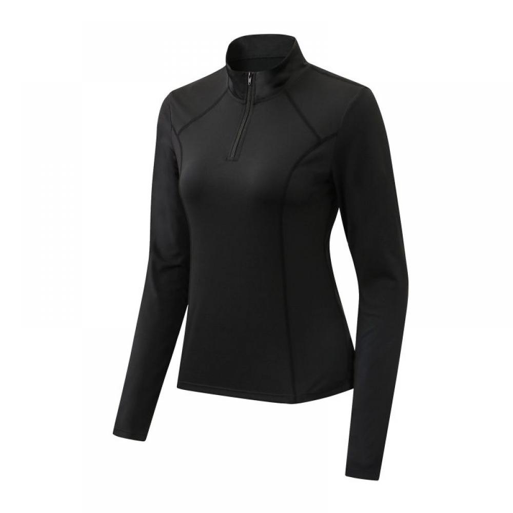 Women's Running Shirt Long Sleeve Shirt Dry Fit HalfZip Workout Tops