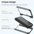 thumbnail image 6 of Compatible with Samsung Galaxy Z Flip4 Transparent Ultra Slim Thin Shockproof Protective Cell Phone Basic Case Anti-Yellowing Electroplating Shock-Absorbing Semi-Auto Cover with Hinge Protection-Black, 6 of 16