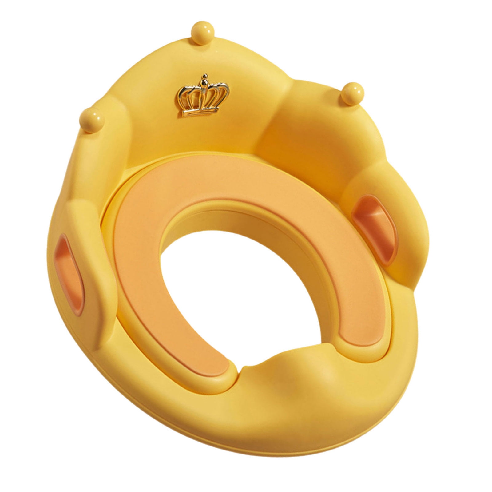 Baby Potty Training Toilet Seats Children Potty Seats Crowns Shape Toilet Seats with Rubber Rims Handle Splash Guard
