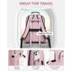 thumbnail image 4 of Mochila LOVEVOOK para portátil de mujer de 15,6 pulgadas con puerto USB, color rosa, 4 of 9