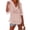 Pink #003, variant on Women's Beach Linen Gauze Tops Summer Long Sleeve Deep V Neck Shirts Boho Loose tunic Oversized Blouses, S