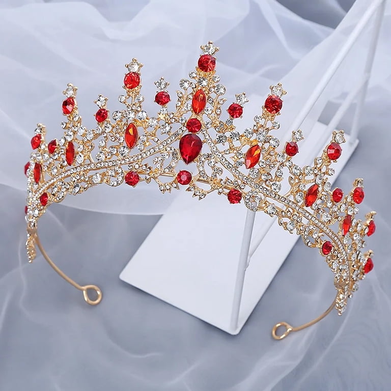 SNNROO Rose Gold Tiara and Crown for Women Crystal Queen  display picture 2
