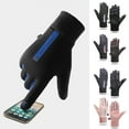 thumbnail image 2 of Kripyery 1 Pair Women Winter Gloves Touch Screen Windproof Thicken Unisex Full Fingers Keep Warm Particle Palm Elastic Wrist Outdoor Gloves for Adult, 2 of 8