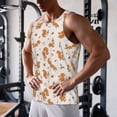 thumbnail image 5 of KLL Cute Squirrel Fall Print Men's Muscle Gym Workout Stringer Tank Tops Bodybuilding Fitness T-Shirts Tank Tops Men-3X-Large, 5 of 7