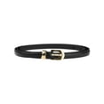 thumbnail image 1 of Cinturón delgado de PU de cuero para mujeres INSPIRE CHIC, cinturones de cintura delgada con hebilla de metal dorado en negro, 1 of 6