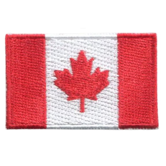Canada Country MINI Flag 1.8"W x 1.102"H Patch (Not an Iron-on Patch)