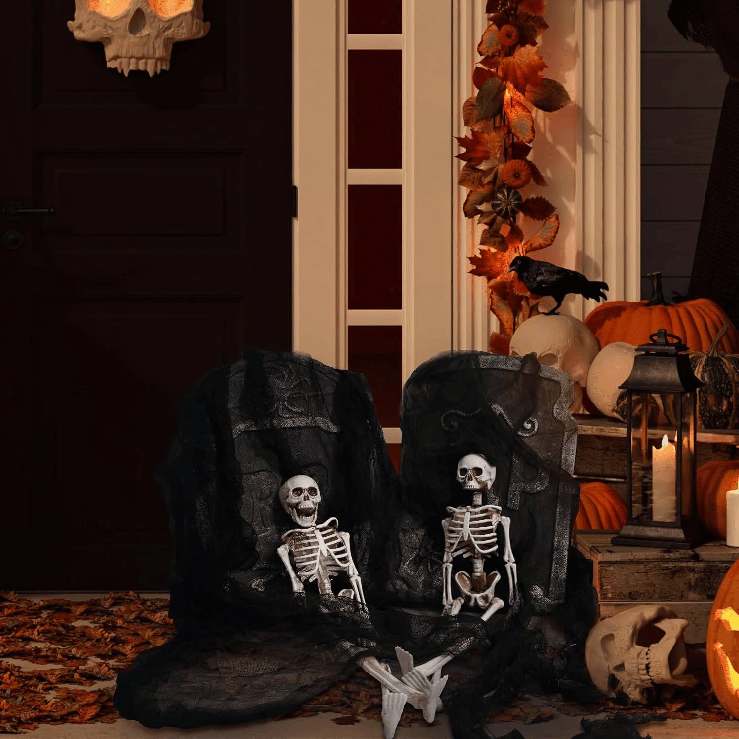 410x80 Inch Halloween Creepy Cloth Gauze Fabric in 5 Colors for Spooky Decor