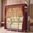 thumbnail image 6 of Two Size Portable Closet Storage Organizer Clothes Wardrobe Shoe Clothing Rack Shelf Dustproof Non-woven Fabric,Quick and Easy to Assemble, 6 of 9