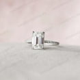 thumbnail image 4 of SHREENATHJEWELRY Emerald Cut Moissanite Engagement Ring Art Deco Handmade Proposal Ring Alternative Fine Women Jewelry Anniversary Gift For Wife, 4 of 6