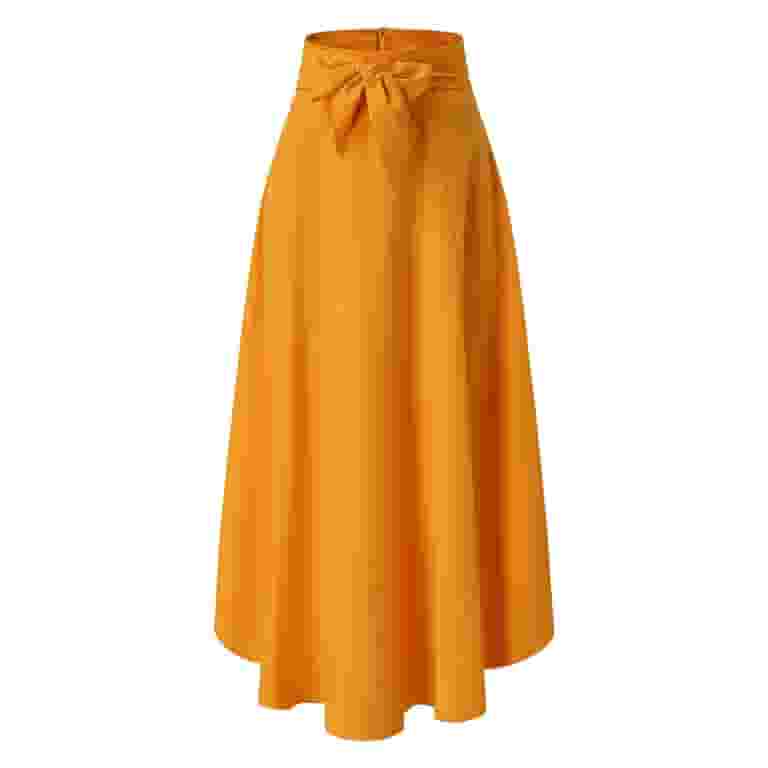 【COLOR iN ID】High Roll Up Long Skirt IDALL Maxi Skirt,Summer Skirts Women's Fashion Spring Summer