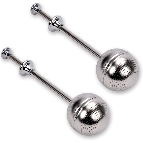 Long Handle Stainless Steel Tea Ball, 2Pcs/ 4Pcs Premium Tea Infuser Filter for Loose Leaf Tea, Reusable Fine Mesh Tea Interval Diffuser Strainer for Cup and Teapot