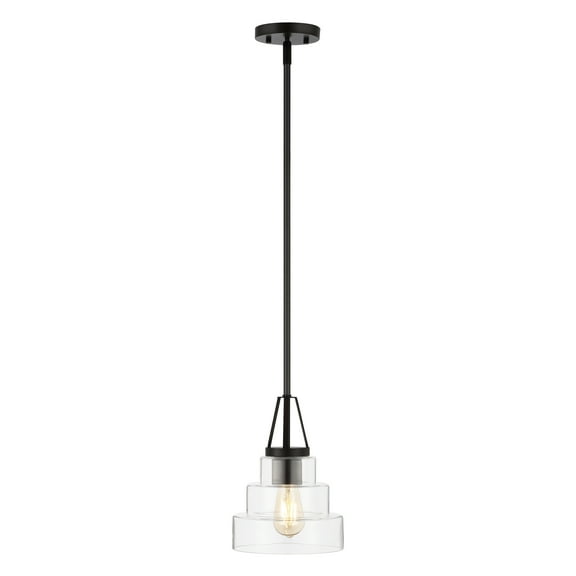 SAFAVIEH Raylen Clear Iron Pendant Light with Clear Shade