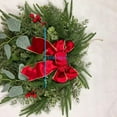 thumbnail image 3 of DAMAI Christmas Wreath for Front Door, Realistic Norfolk Pine Wreath with Velvet Bow Christmas Faux Wreaths with Red Berries for Front Door Mantel Window Wall Holiday Winter Home Decoration, 3 of 9