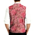 thumbnail image 4 of Valentine's Day Sweater Vest for Men V-Neck Sleeveless Button Up Cardigan Valentines Vest Sweater, 4 of 7